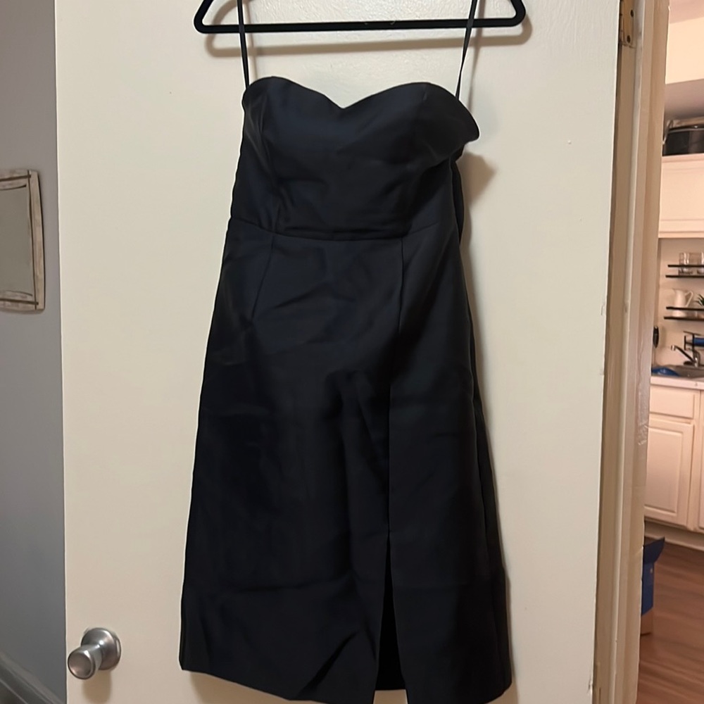 Black strapless Anthropologie cocktail dress